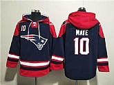 Men's New England Patriots #10 Drake Maye Navy Ageless Must-Have Lace-Up Pullover Hoodie,baseball caps,new era cap wholesale,wholesale hats